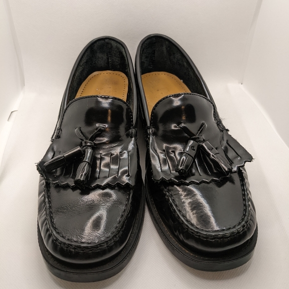 COPY - GH BASS Weejuns MARIETTA II Black Leather Loafers Tassel Kiltie Size 8.5 - Picture 2 of 11